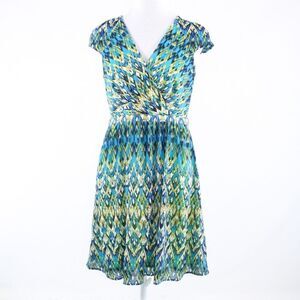 Andrew Marc turquoise blue dress 8